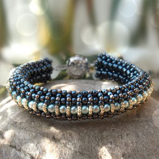 Raw beaded bracelet tutorial, Elizabeth bracelet beading pattern