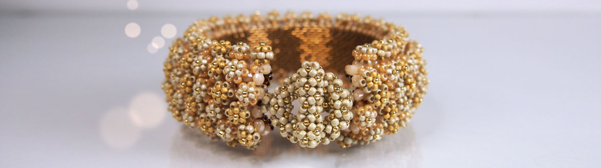 Beading tutorial Corona de flore bracelet