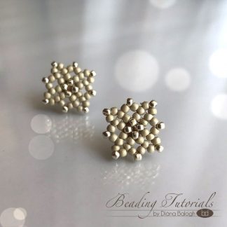 Lacy Square Earrings beading tutorial