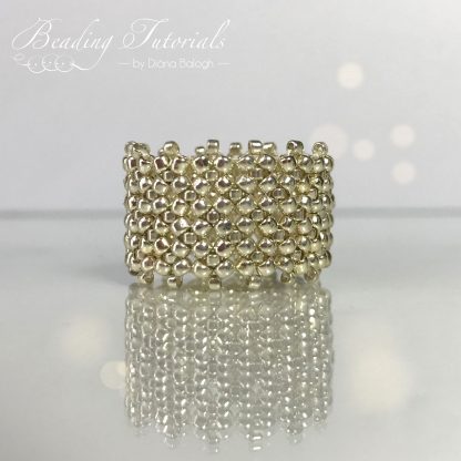 Beading tutorial Flat Chenille Ring - Image 4