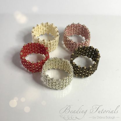 Beading tutorial Flat Chenille Ring - Image 5