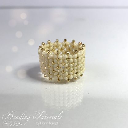Beading tutorial Flat Chenille Ring - Image 6