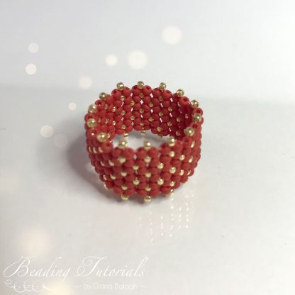 Beading tutorial Flat Chenille Ring - Image 7