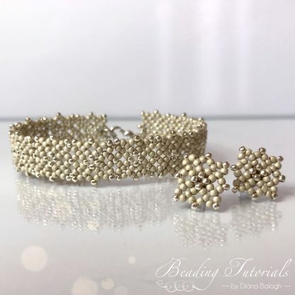Beading tutorial Lulu's Lacy Bracelet + Lacy Square Earrings - Image 2