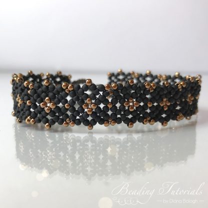 Beading tutorial Lulu's Lacy Bracelet + Lacy Square Earrings - Image 5