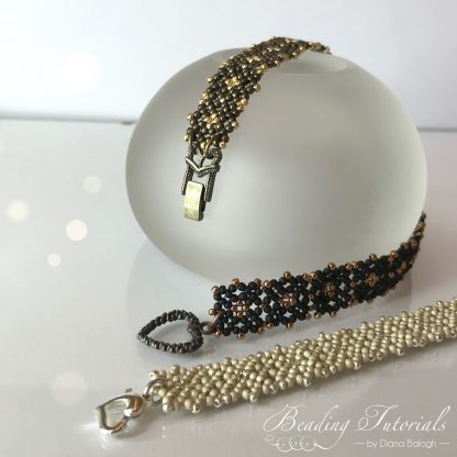 Beading tutorial Lulu's Lacy Bracelet + Lacy Square Earrings - Image 8