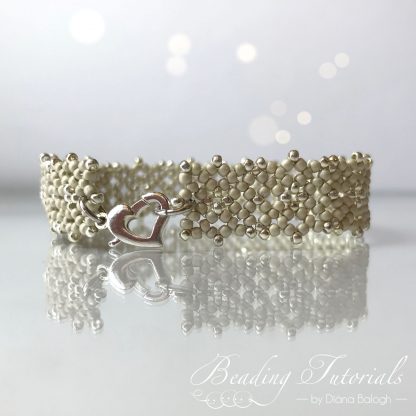 Beading tutorial Lulu's Lacy Bracelet + Lacy Square Earrings - Image 9