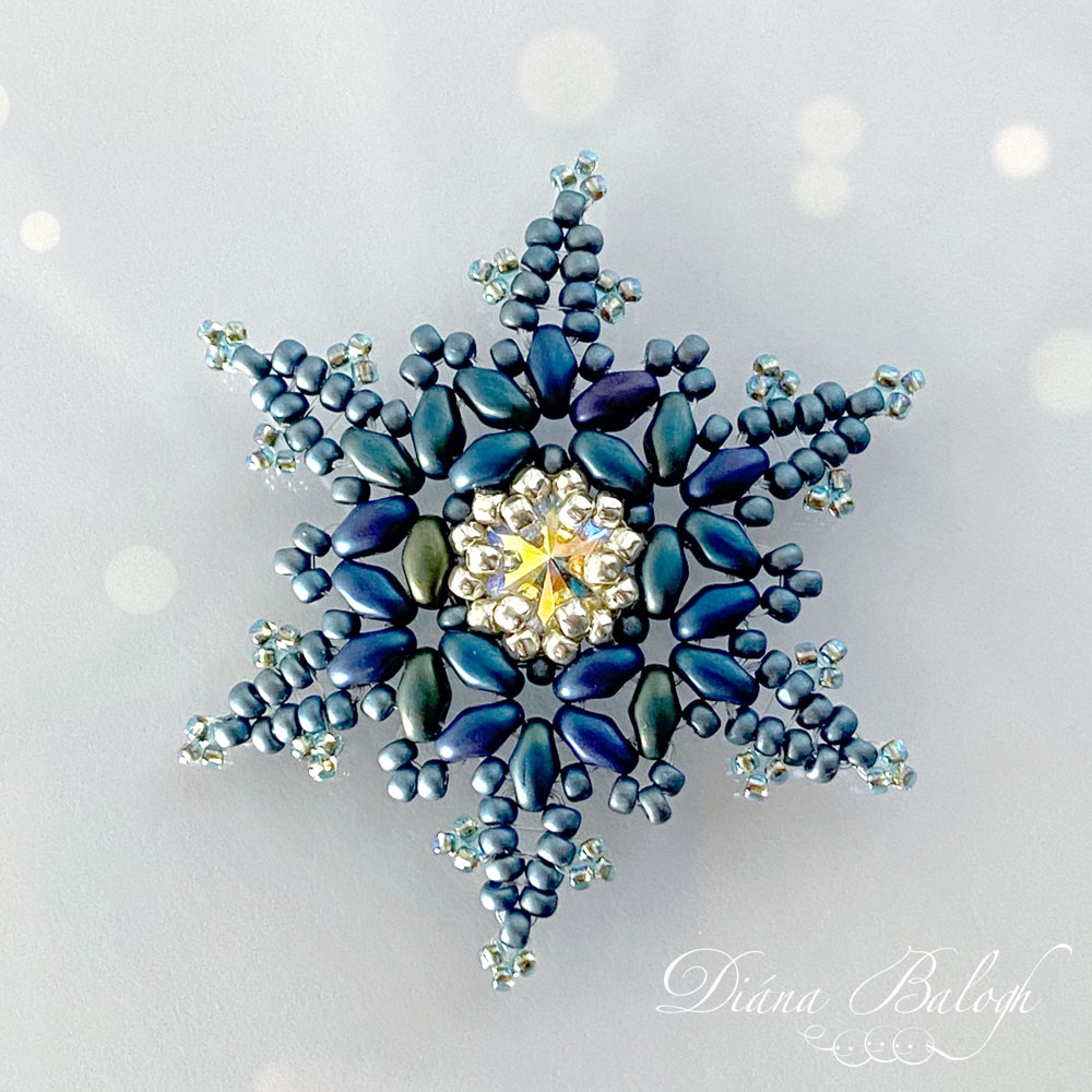 Beading tutorial Fernlike Stellar Snowflake