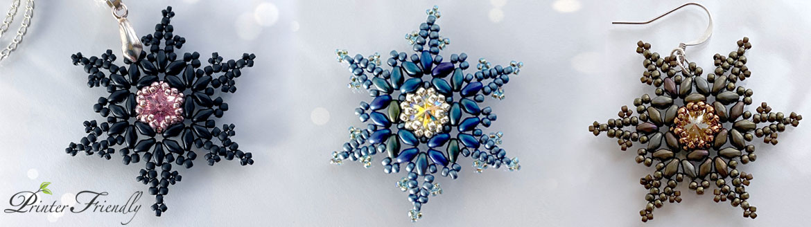 Beading pattern collection Snowflakes ebook - Beading tutorials