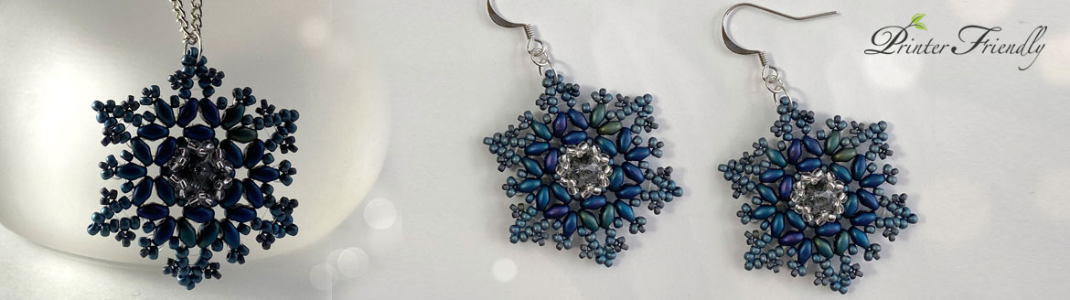 beading tutorial rimed snowflake