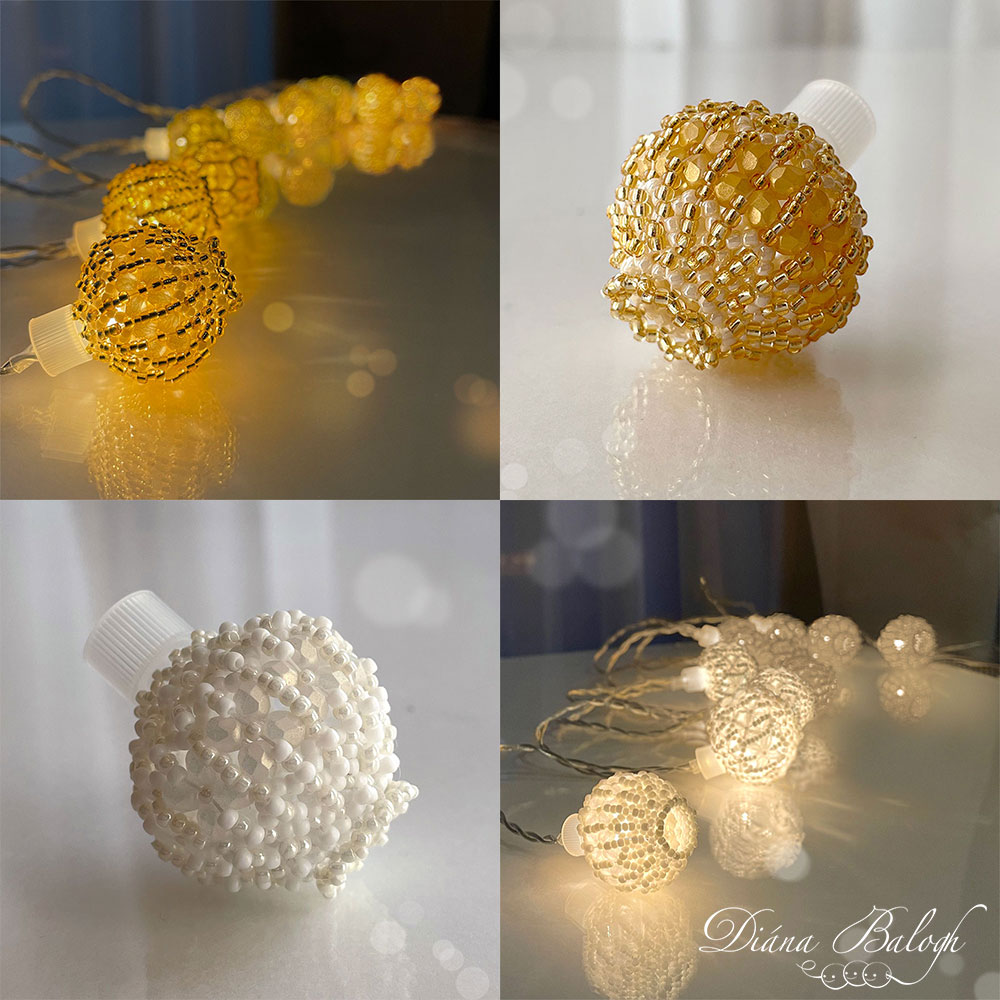 Exclusive Lantern beaded bead kits by Diána Balogh