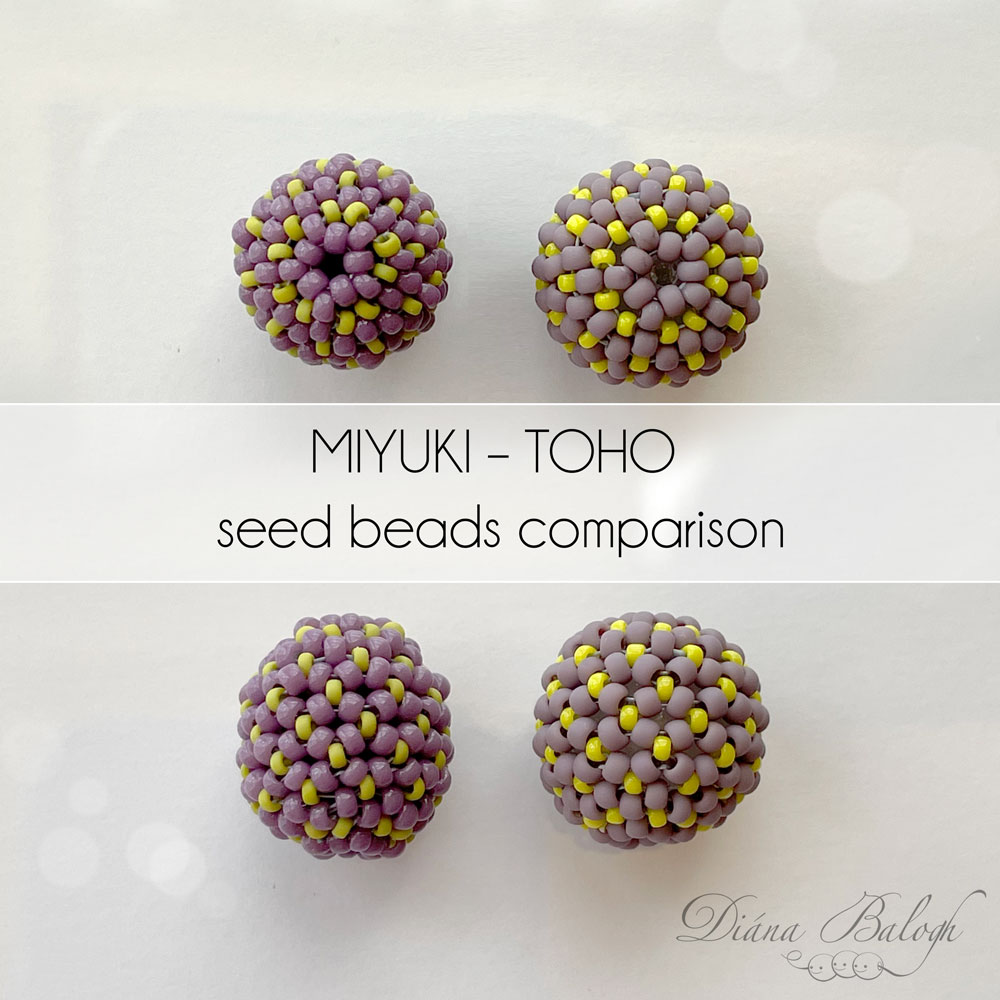 toho miyuki seed beads comparison by Diana Balogh