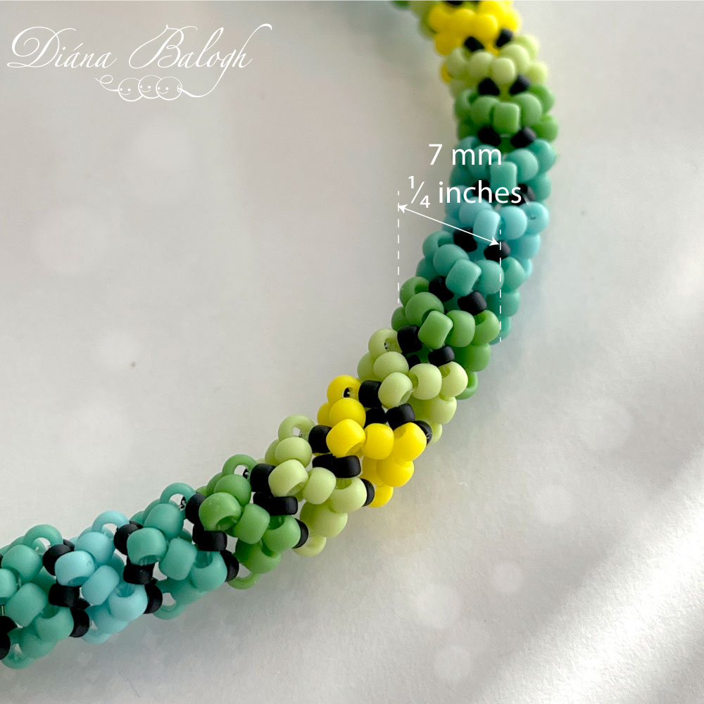 snake chenille stitch bracelet bead pattern